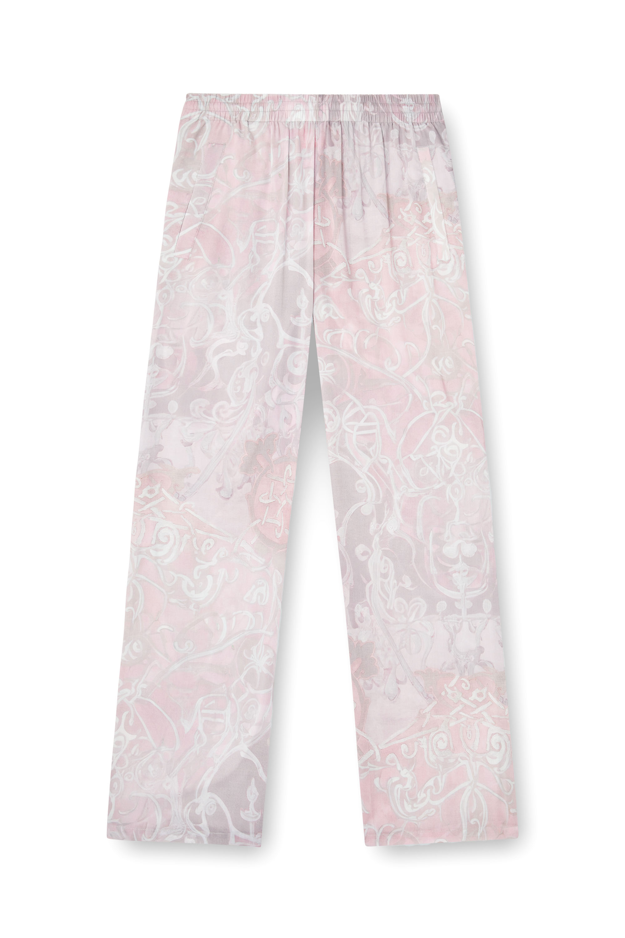 Diesel - P-THECK-A-AJFW, Unisex Trackhose mit mittelalterlichem Print in Rosa - 3