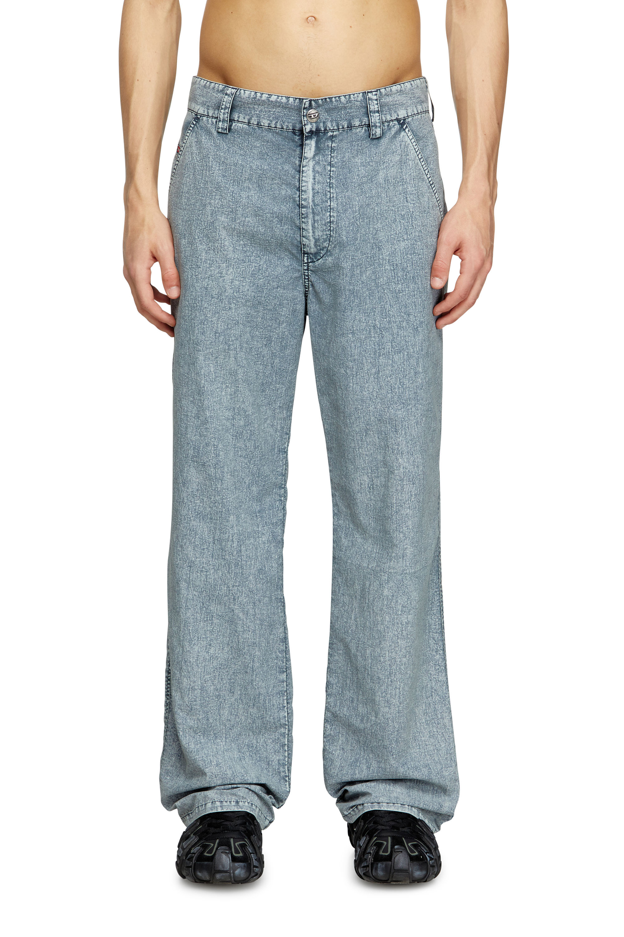 Diesel - P-HANTIK-CHINO, Herren Chinohose aus recyceltem Nylon-Taslan in Hellblau - 1