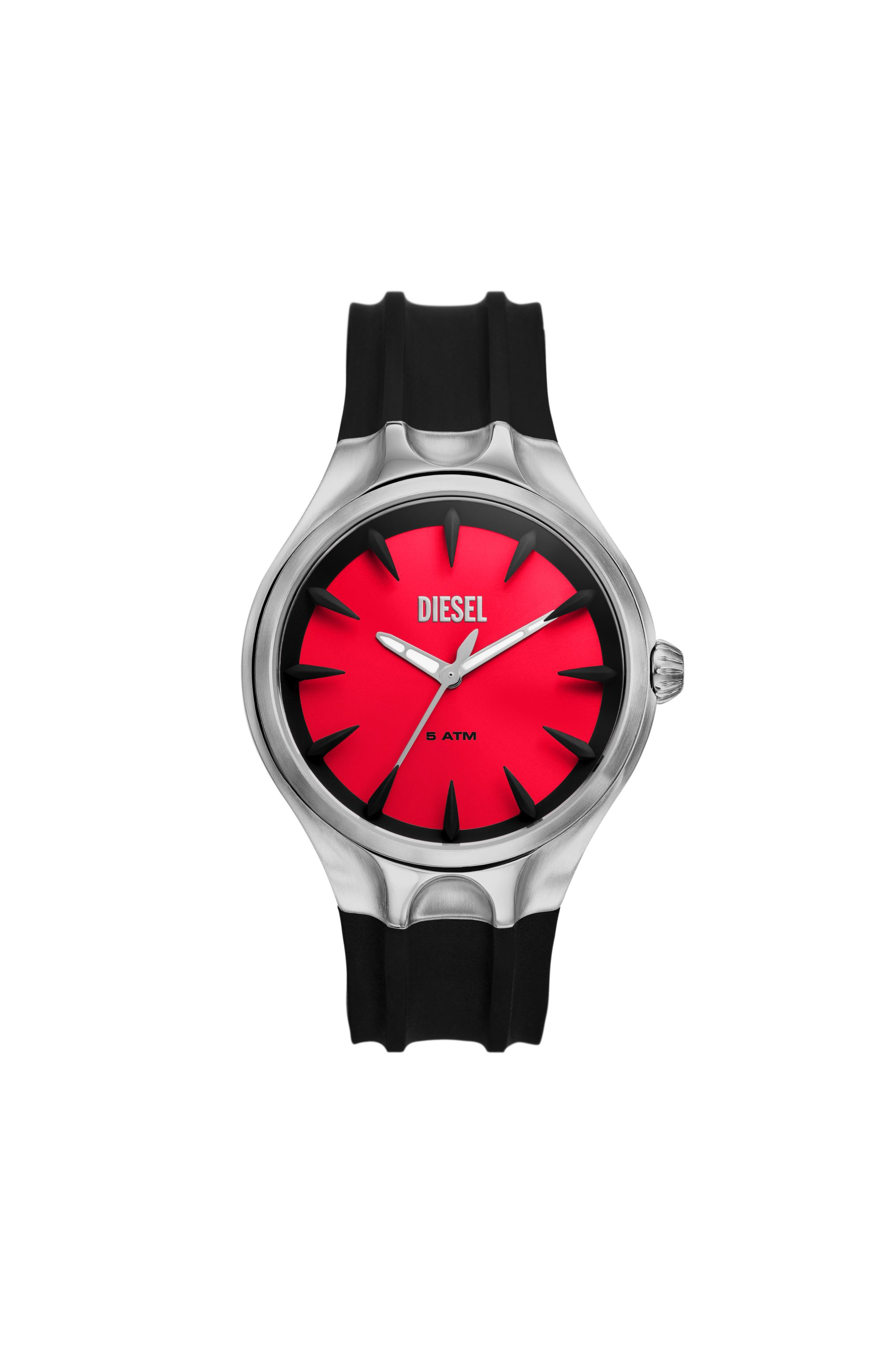 Diesel - DZ2202, Herren Streamline Armbanduhr aus schwarzem Silikon in Schwarz - 1