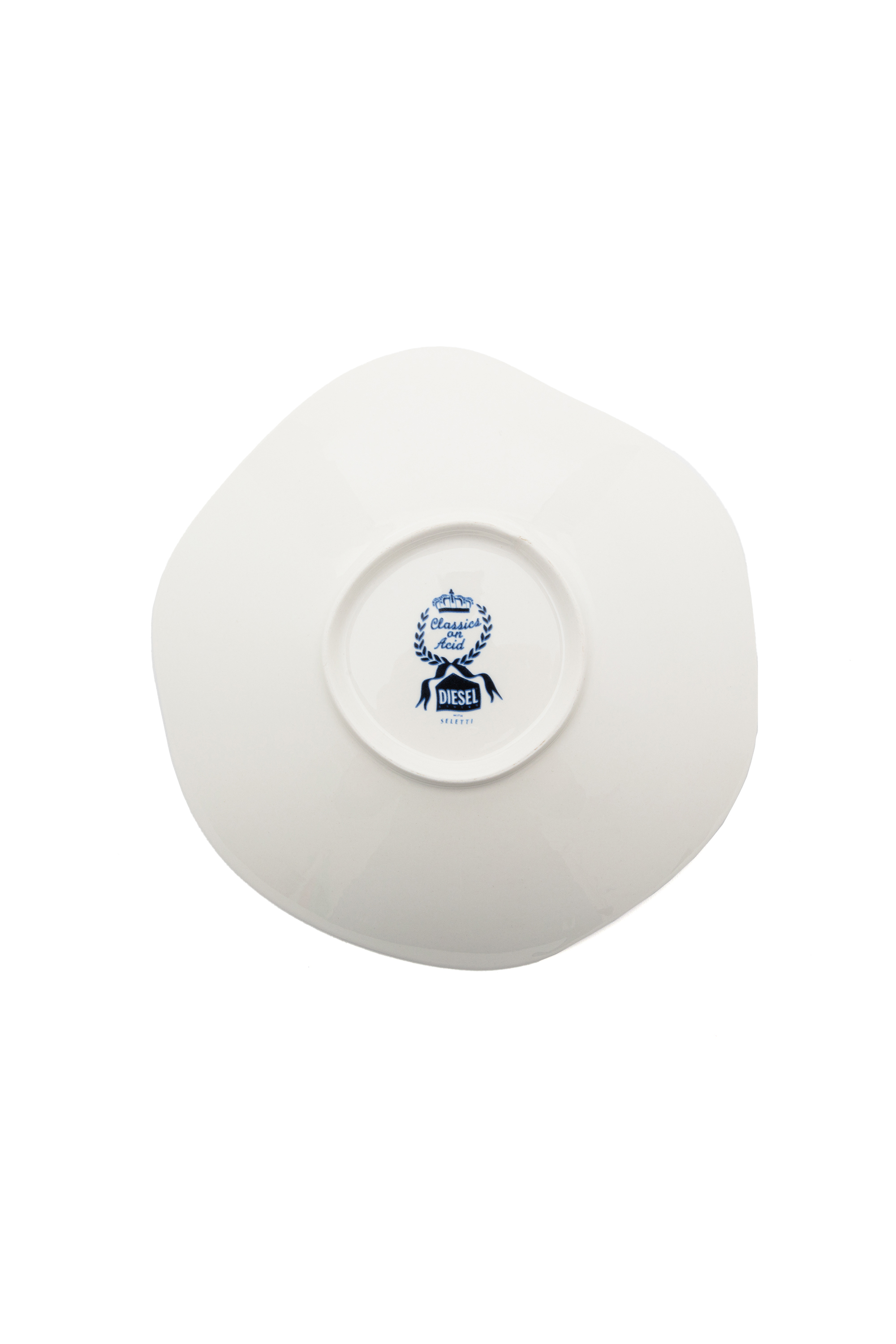 Diesel - 11225 SOUP PLATE IN PORCELAIN "CLASSIC O, Unisex Suppenteller aus Porzellan in Weiss/Blau - 2