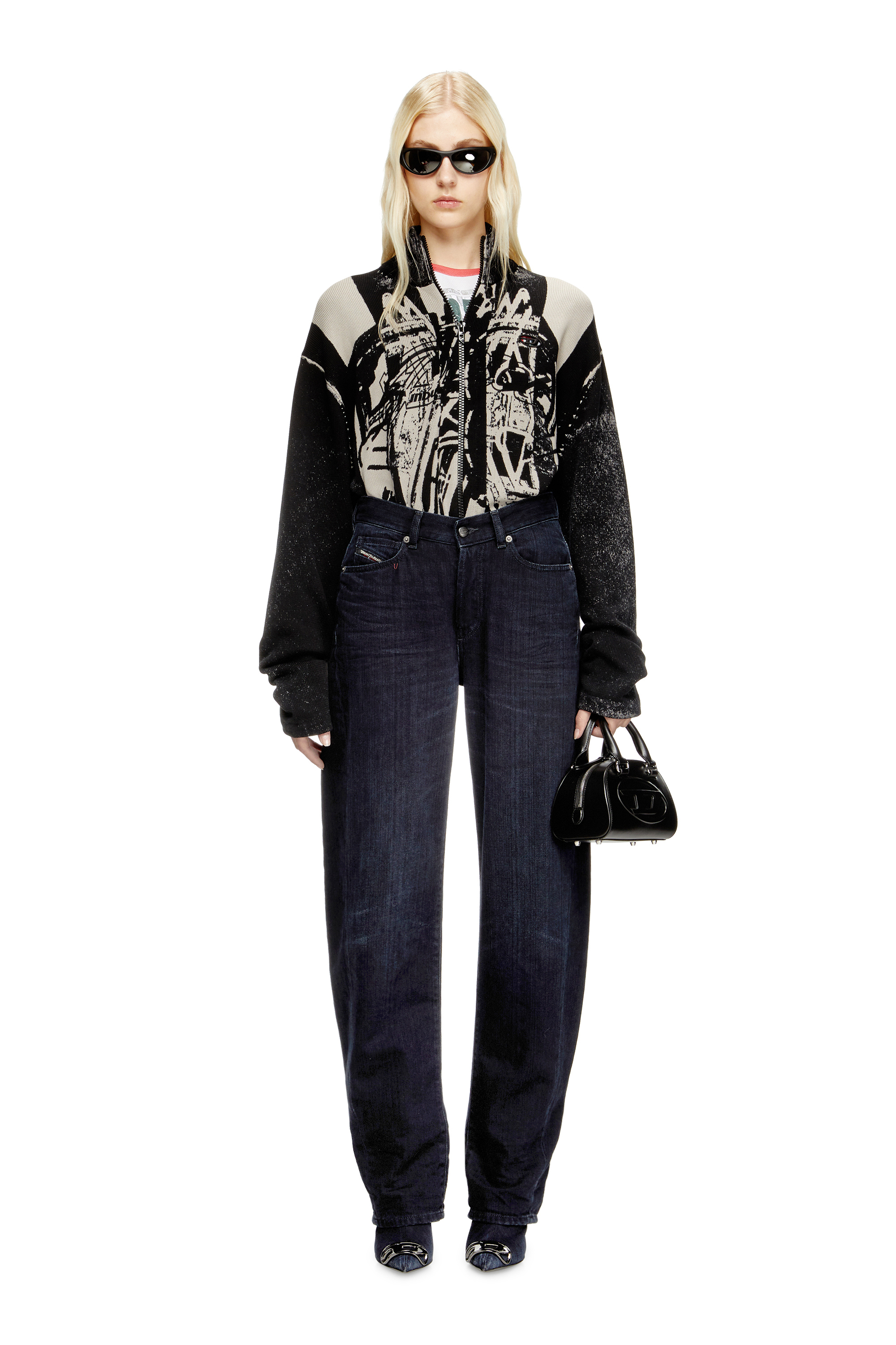 Diesel - Damen Relaxed Jeans 1974 D-Ellz 09L54, Dunkelblau - 1