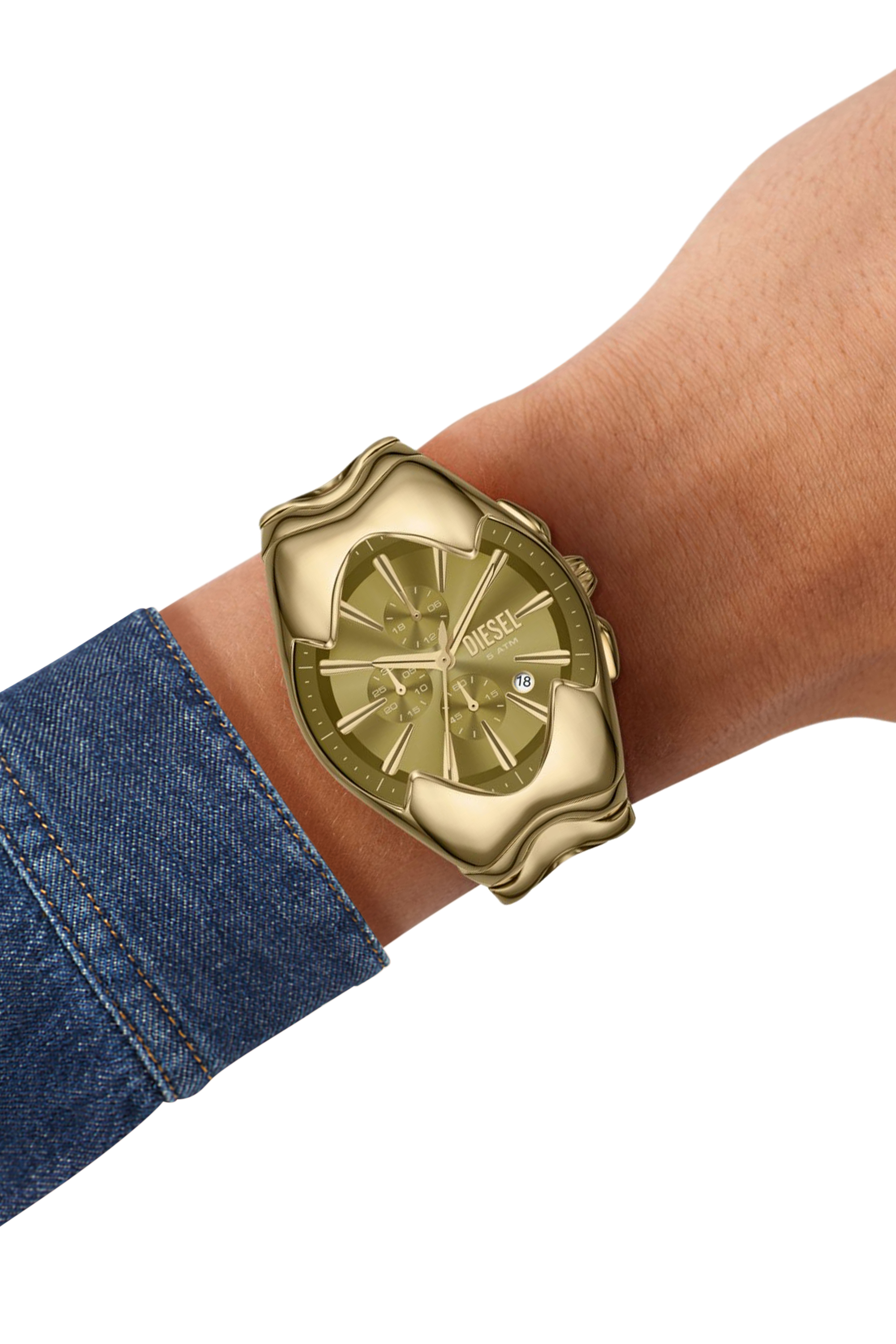 Diesel - DZ4681, Herren Mercurial Armbanduhr aus Edelstahl in Gold - 4