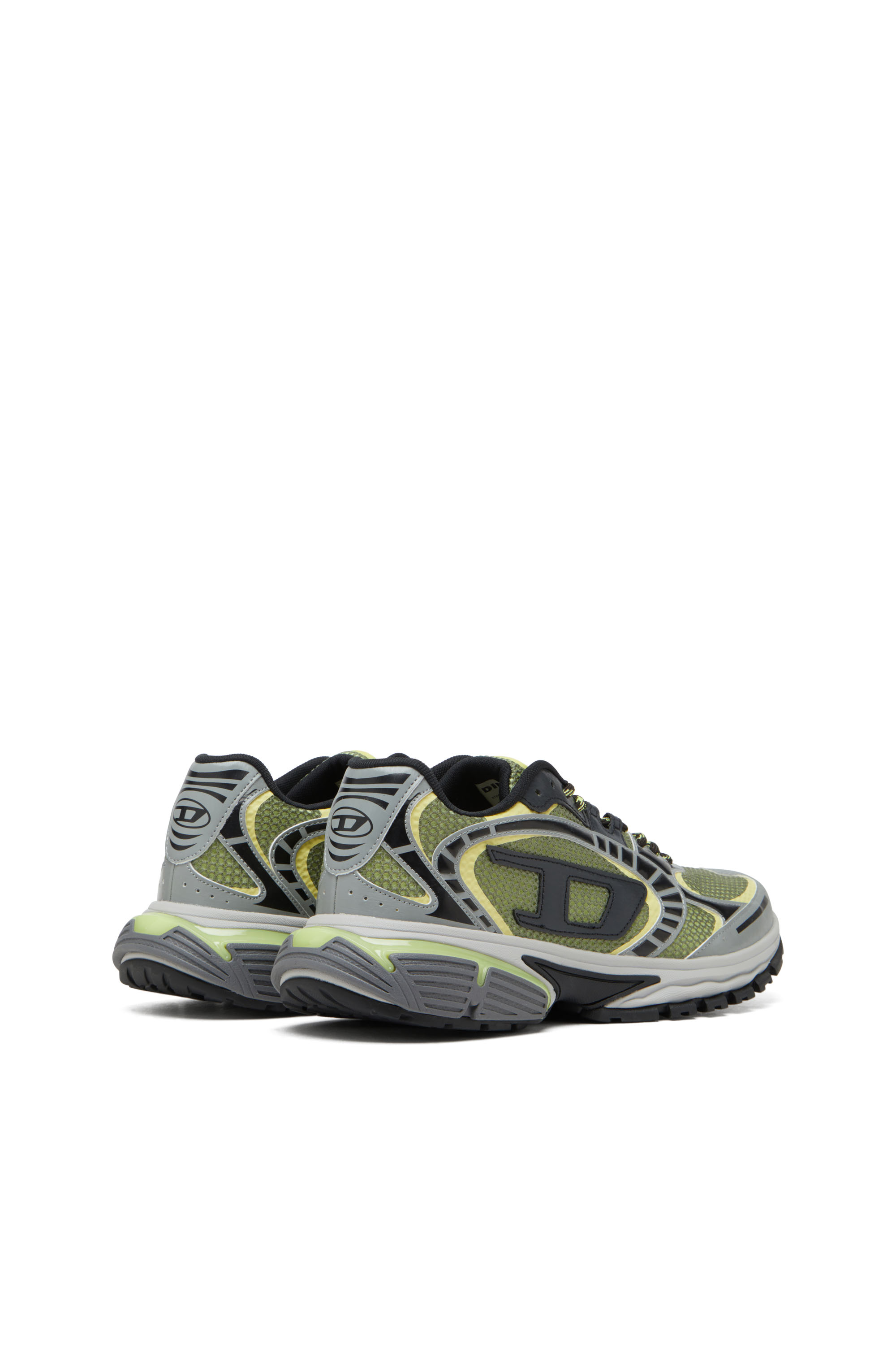 Diesel - S-PRO-V-DENSE LOW, Herren S-Pro-V-Dense-Sneakers aus Mesh mit Oval D-Logo in Grau/Grün - 4
