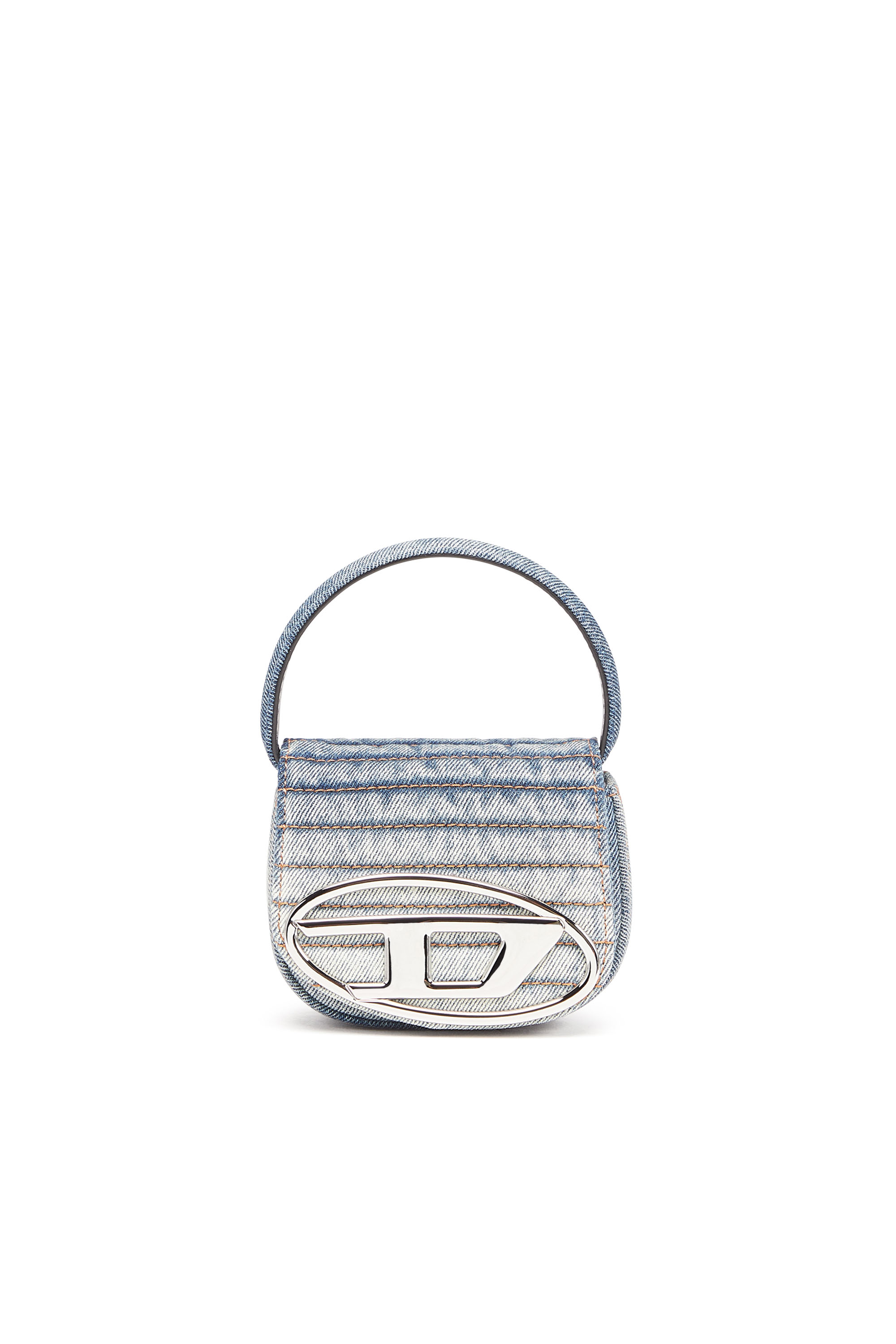 Diesel - 1DR XS, Damen 1DR XS - Ikonische Mini-Tasche aus solarisiertem Denim in Blau/Weiss - 1