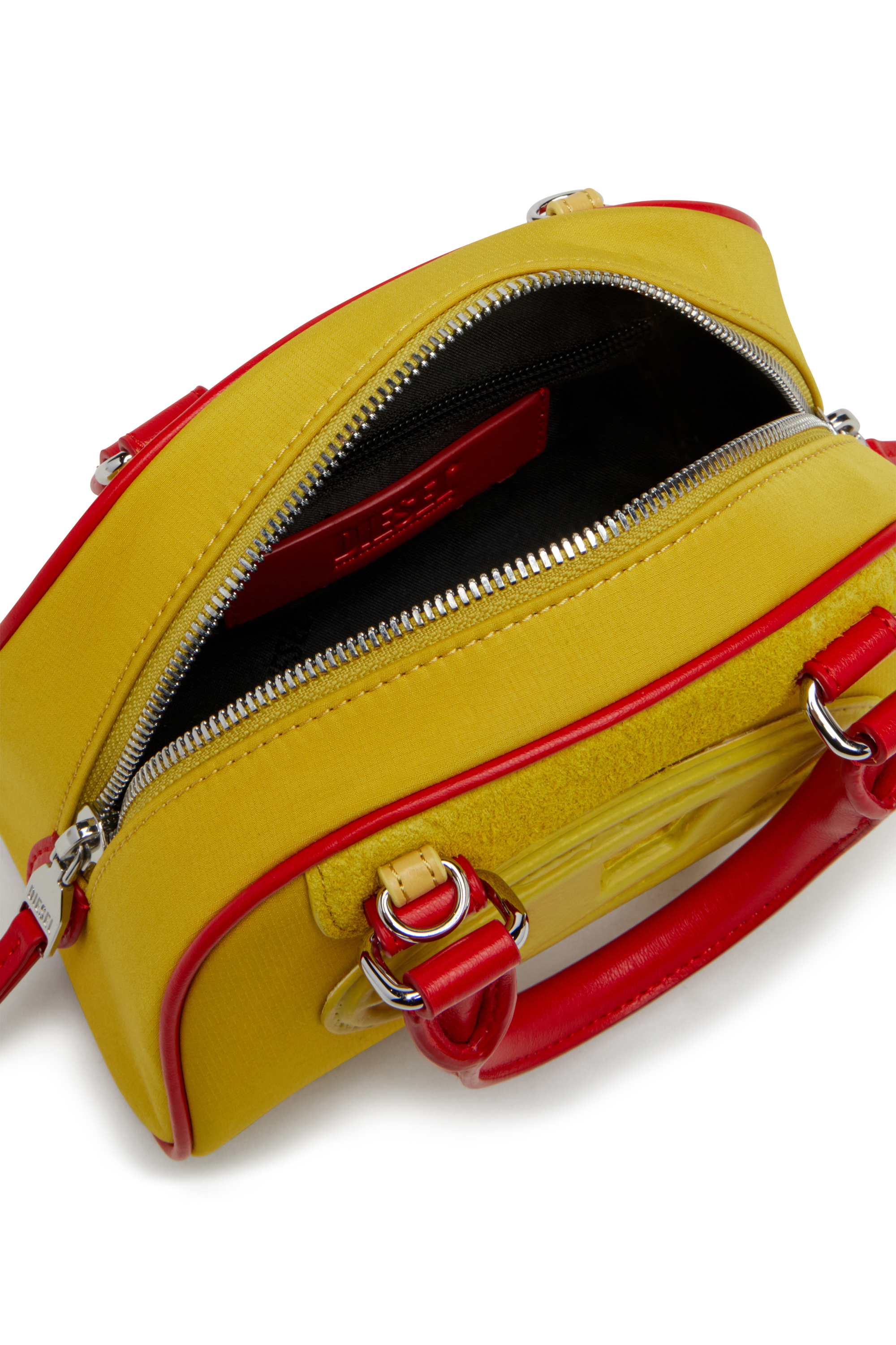 Diesel - 1DR DOME CROSSBODY, Damen 1DR Dome-Colourblock-Mini-Bowling-Tasche in Gelb - 4